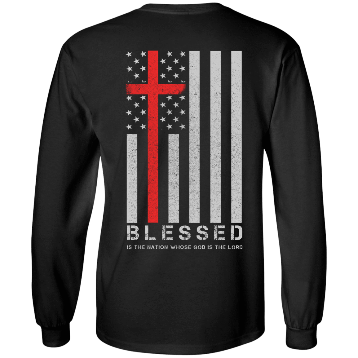 One Nation Under God Blessed-T-Shirt & Hoodie-Long Sleeve T-Shirt-Black