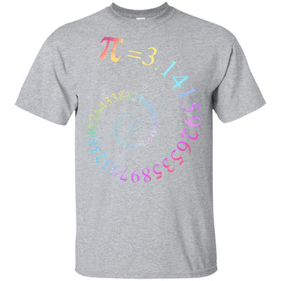 Pi Spiral Galaxy Color Math Pi Day-T-Shirt & Hoodie-Classic T-Shirt-Sport Grey