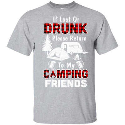 If Lost Or Drunk Please Return To My Camping Friends-T-Shirt & Hoodie-Classic T-Shirt-Sport Grey