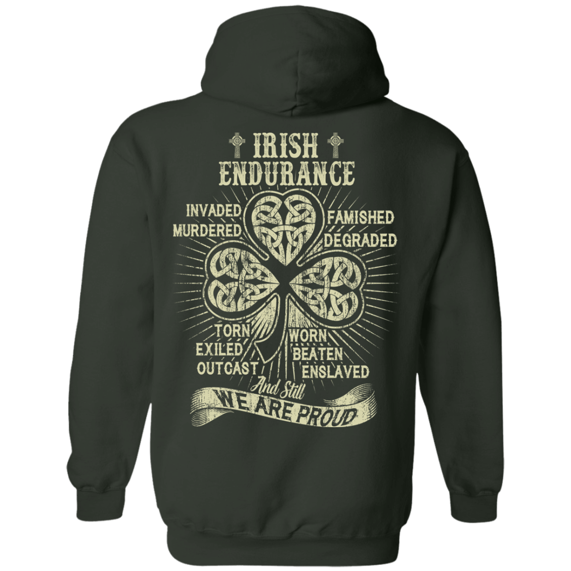 IRISH ENDURANCE-T-Shirt & Hoodie-Pullover Hoodie-Forest Green