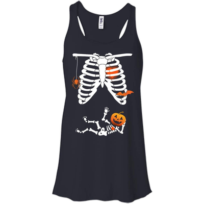Halloween Baby Skeleton Maternity-T-Shirt & Hoodie-Women's Flowy Racerback Tank-Midnight