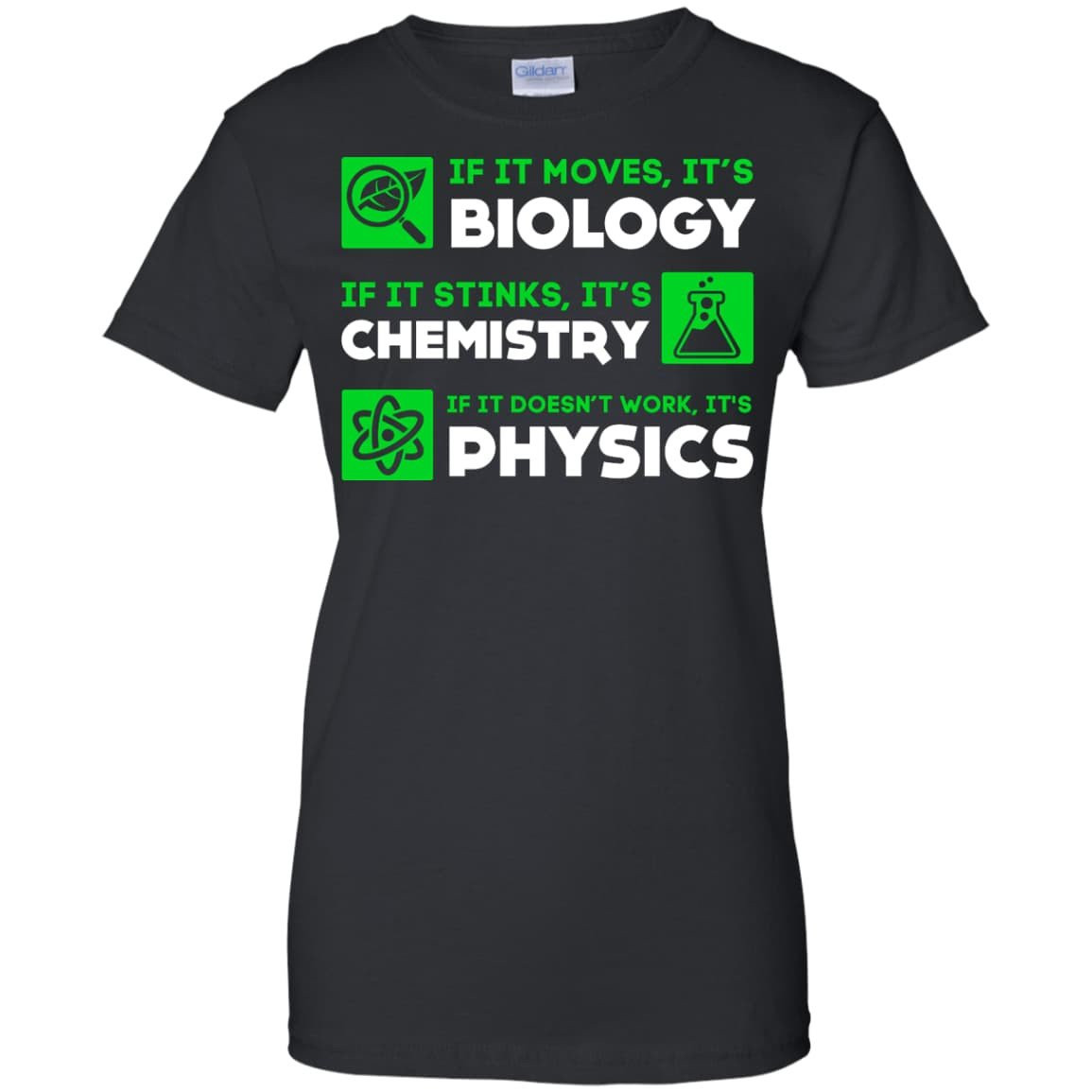 Biology Chemistry Physics Science Teacher-T-Shirt & Hoodie-Women's T-Shirt-Black