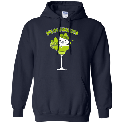Meowgarita Margarita Cat Lover T Shirt-T-Shirt & Hoodie-Pullover Hoodie-Navy