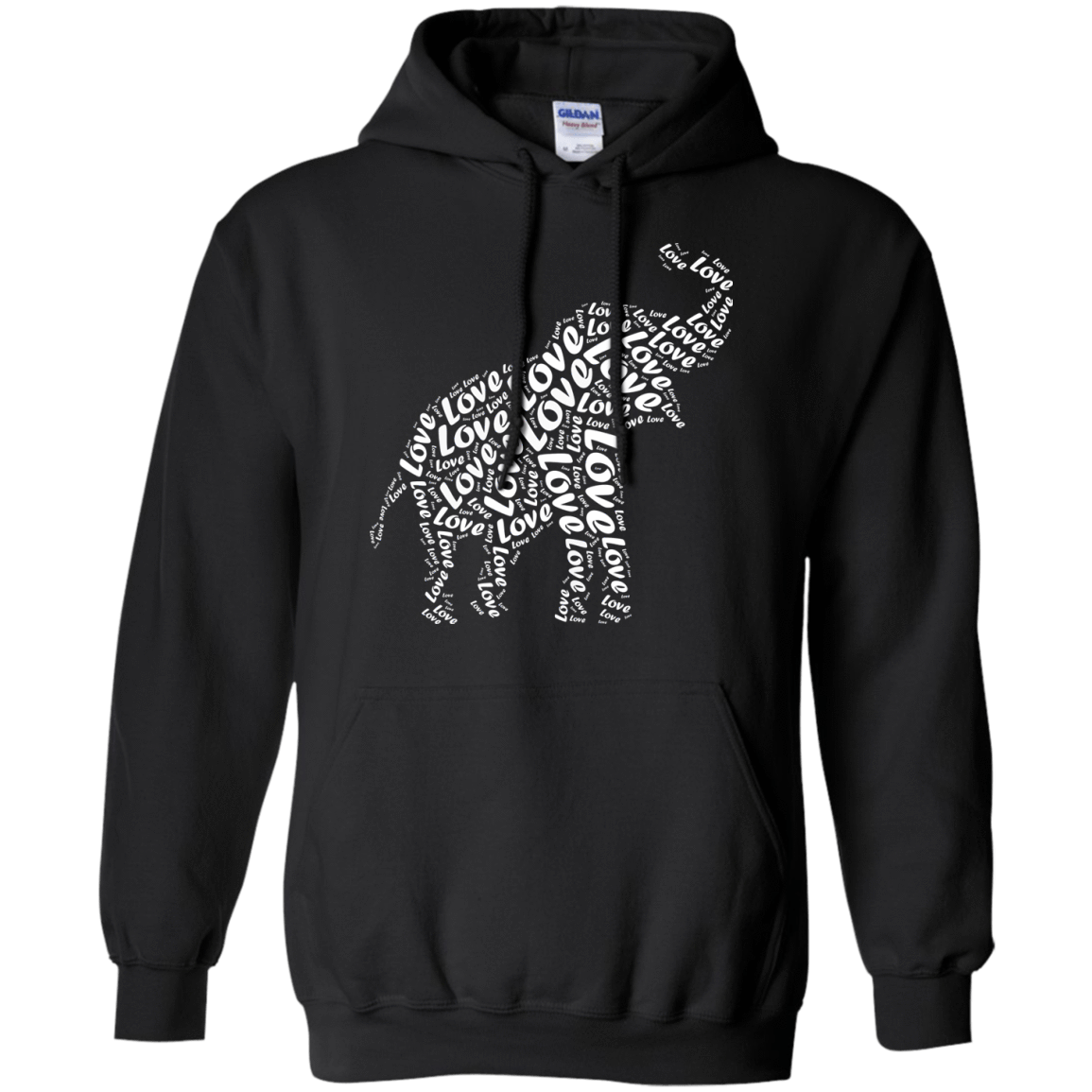 I Love Elephant-T-Shirt & Hoodie-Pullover Hoodie-Black