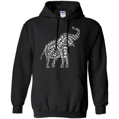 I Love Elephant-T-Shirt & Hoodie-Pullover Hoodie-Black