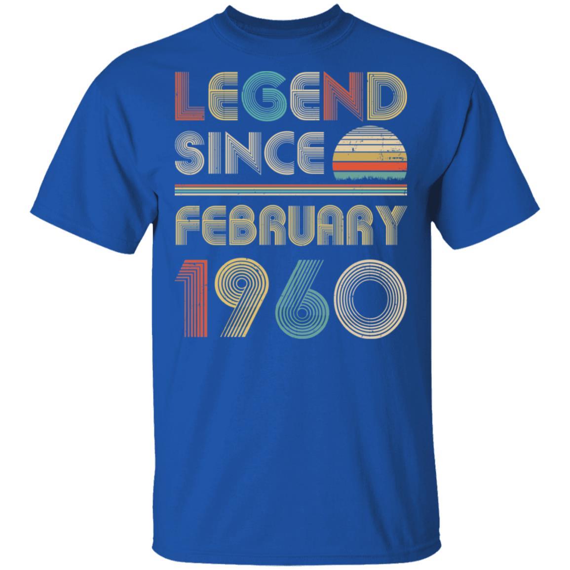 Legend Since February 1960 Vintage 61th Birthday Gifts-T-Shirt & Hoodie-Classic T-Shirt-Royal