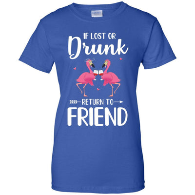 Flamingo If I Lost Or Drunk Please Return To Friend-T-Shirt & Tank Top-Women's T-Shirt-Royal