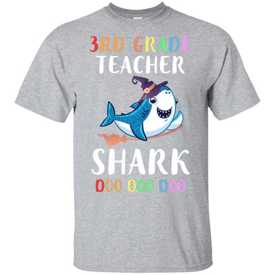 3rd Grade Teacher Shark Doo Doo Doo Halloween-T-Shirt & Hoodie-Classic T-Shirt-Sport Grey