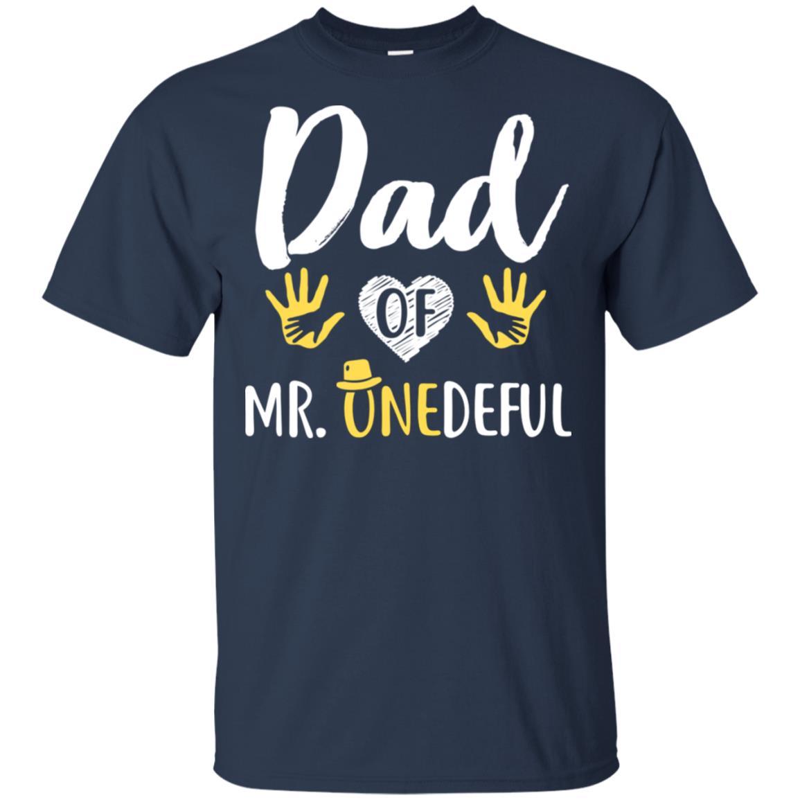 Funny Dad Of Mr. Onederful Wonderful 1st Birthday Boy-T-Shirt & Hoodie-Classic T-Shirt-Navy