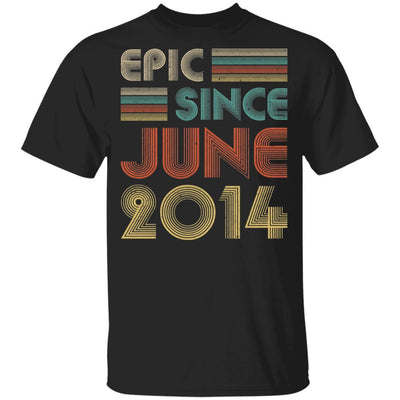 Epic Since June 2014 Vintage 7th Birthday Gifts Youth-Youth Shirt-Youth T-Shirt-Black