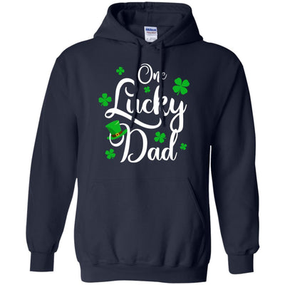 One Lucky Dad St Patricks Day For Daddy-T-Shirt & Hoodie-Pullover Hoodie-Navy