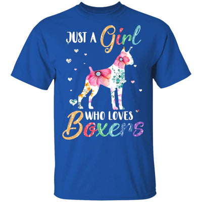 Just A Girl Who Loves Boxers Cute Boxer Lover-T-Shirt & Hoodie-Classic T-Shirt-Royal