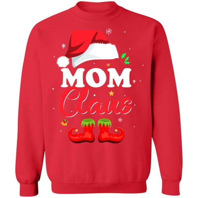 Santa Mom Claus Matching Family Pajamas Christmas Gifts-T-Shirt & Sweatshirt-Crewneck Sweatshirt-Red