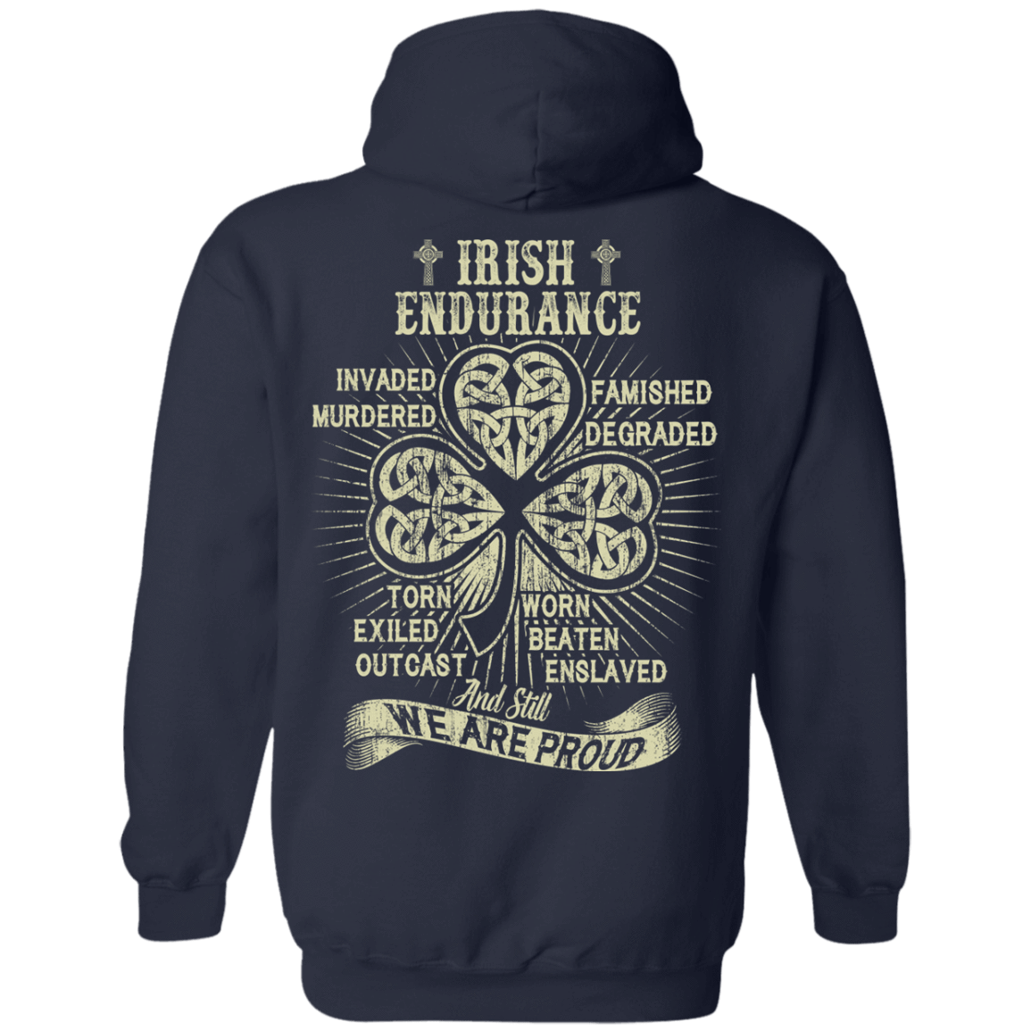 IRISH ENDURANCE-T-Shirt & Hoodie-Pullover Hoodie-Navy