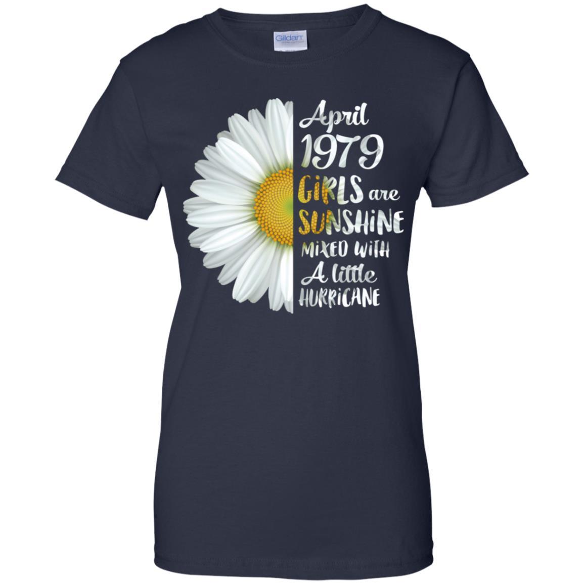 April Girls 1979 42th Birthday Gifts-T-Shirt & Tank Top-Women's T-Shirt-Navy