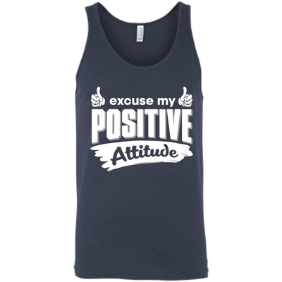 Excuse my positive Attitude-T-Shirt & Hoodie-Unisex Tank-Navy