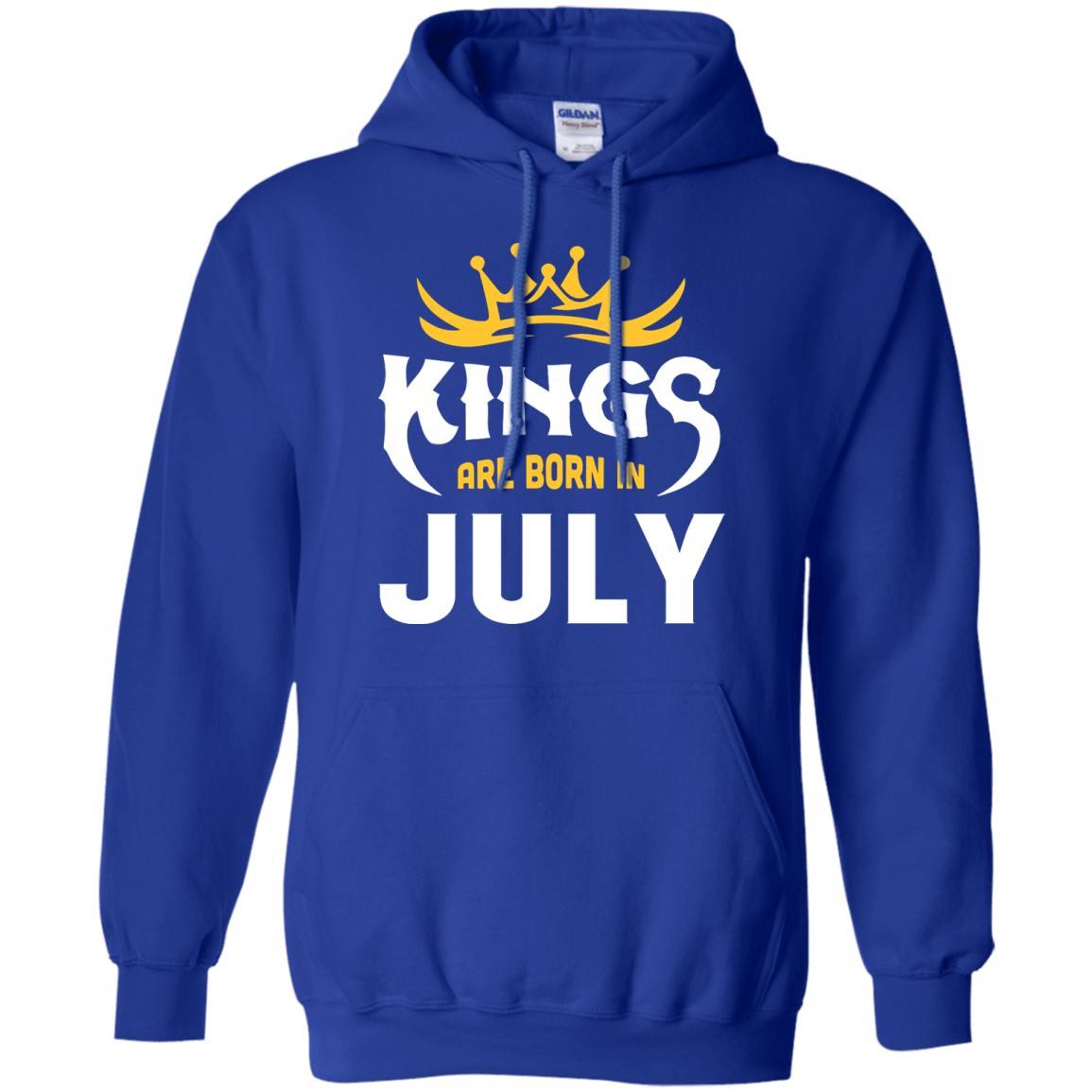 Kings Are Born In July-T-Shirt & Hoodie-Pullover Hoodie-Royal