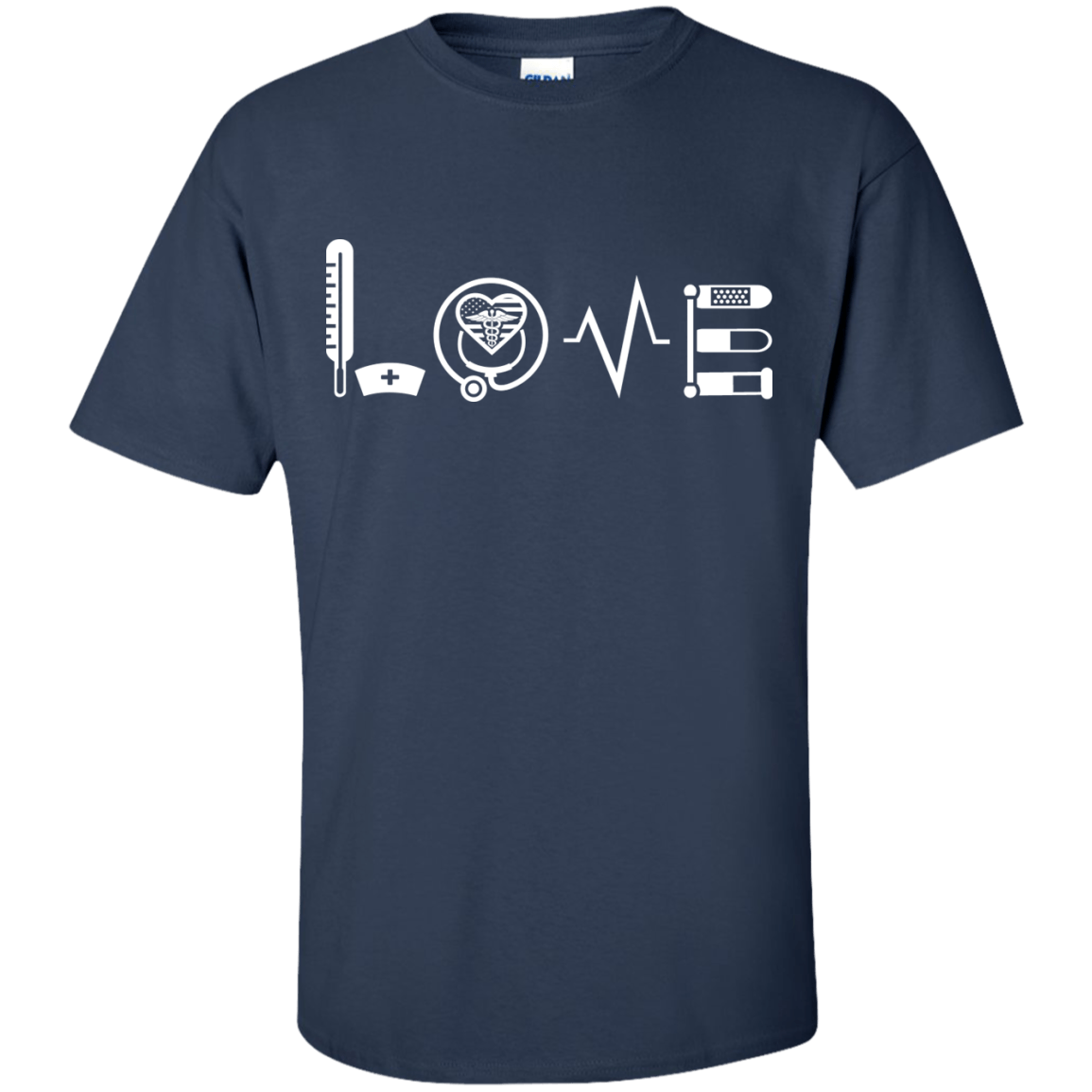 MY LOVE NURSING NURSE-T-Shirt & Hoodie-Classic T-Shirt-Navy