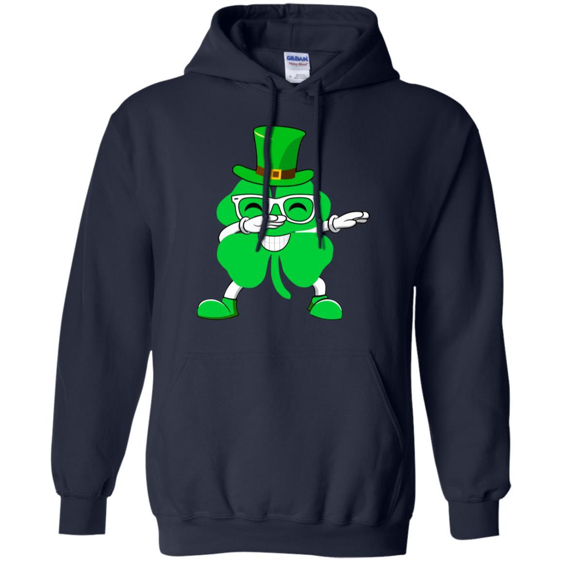 Shamrock Dabbing Happy St Patricks Day Shenanigator-T-Shirt & Hoodie-Pullover Hoodie-Navy