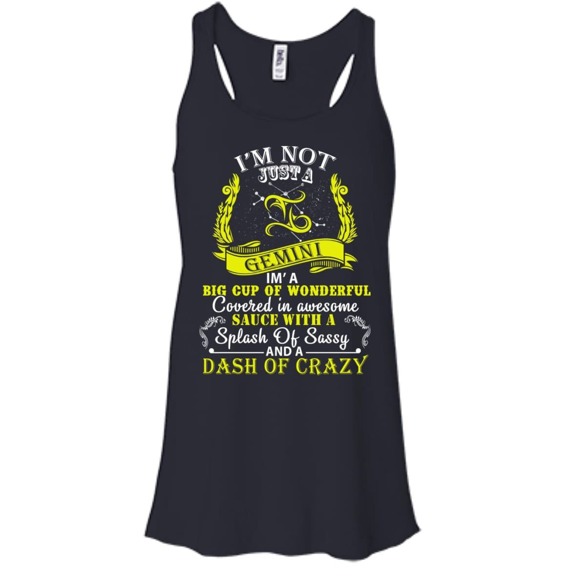 I AM NOT JUST A GEMINI-T-Shirt & Hoodie-Women's Flowy Racerback Tank-Midnight