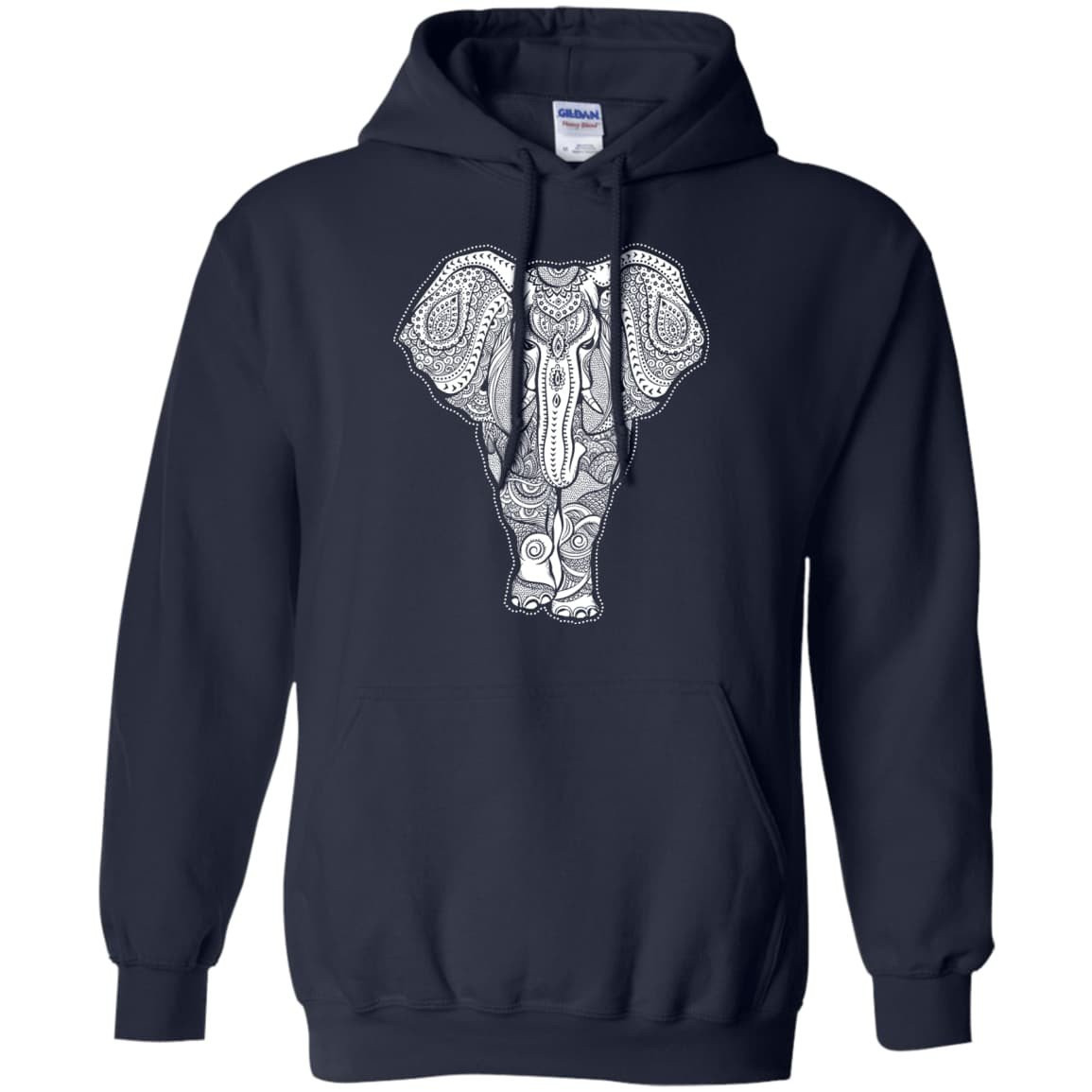 African Elephant Love-T-Shirt & Hoodie-Pullover Hoodie-Navy