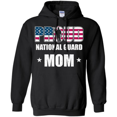 Proud National Guard Mom Son Soldier Mothers Day-T-Shirt & Hoodie-Pullover Hoodie-Black