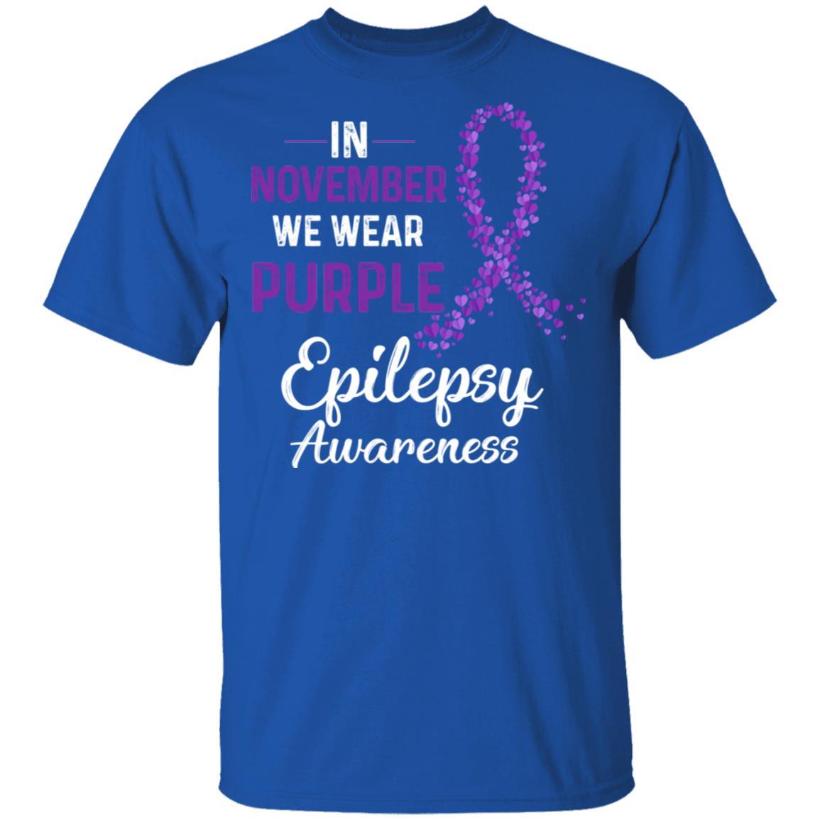 In November We Wear Purple Epilepsy Awareness-T-Shirt & Hoodie-Classic T-Shirt-Royal