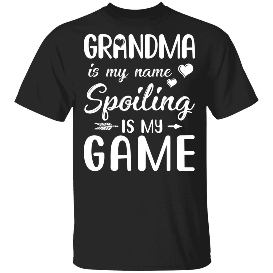 Grandma Is My Name Spoiling Is My Game Funny Mothers Day-T-Shirt & Tank Top-Classic T-Shirt-Black