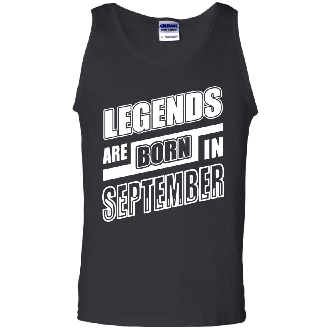 Legends are born in SEPTEMBER-T-Shirt & Hoodie-Unisex Tank-Black