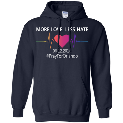More Love Less Hate - Orlando-T-Shirt & Hoodie-Pullover Hoodie-Navy