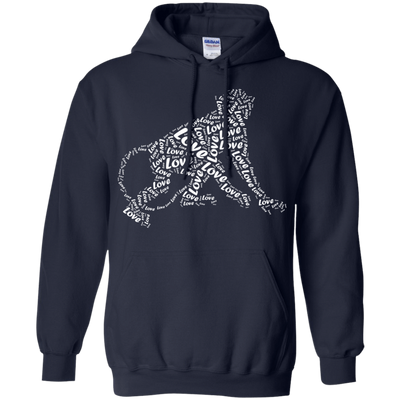 I Love Monkey T-Shirt Word Graphic Tee-T-Shirt & Hoodie-Pullover Hoodie-Navy
