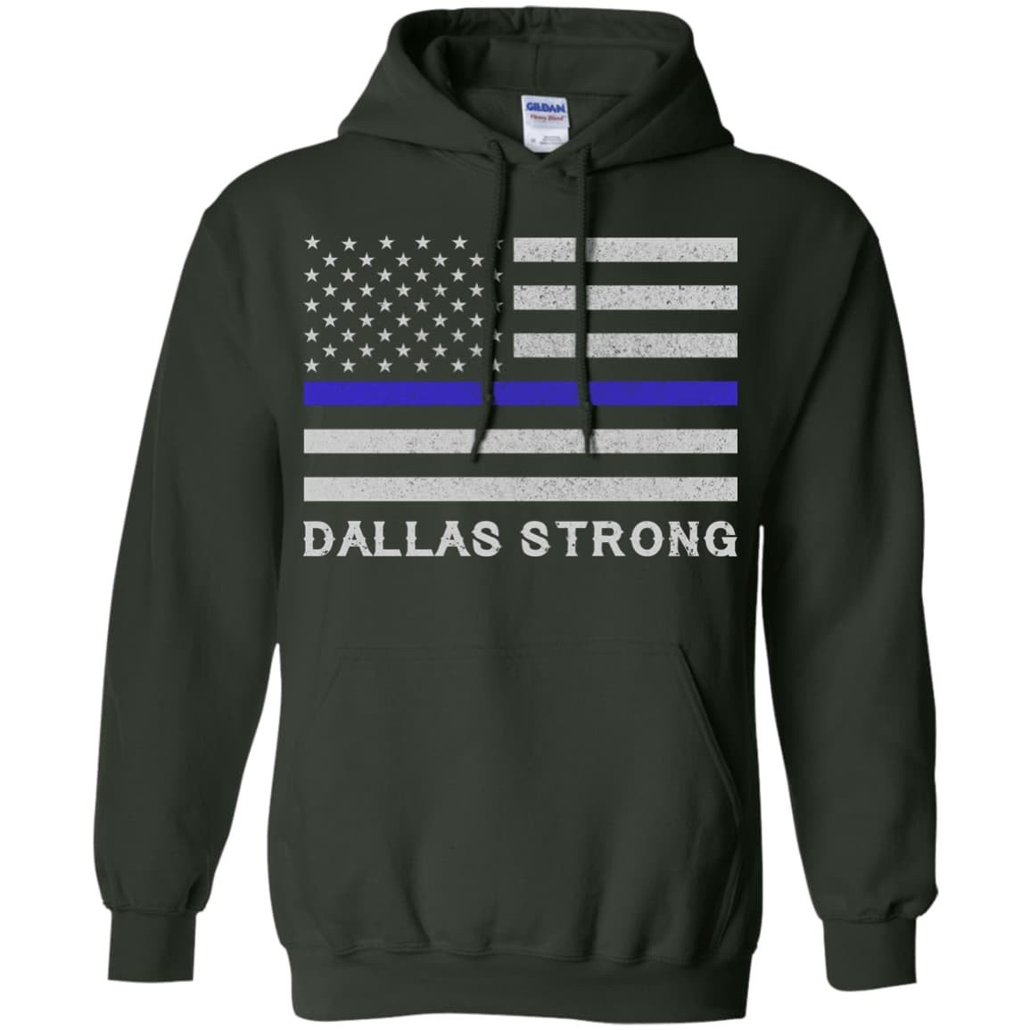 Dallas Strong-T-Shirt & Hoodie-Pullover Hoodie-Forest Green