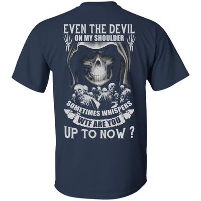 Even The Devil On My Shoulder Sometime Whispers-T-Shirt & Hoodie-Classic T-Shirt-Navy