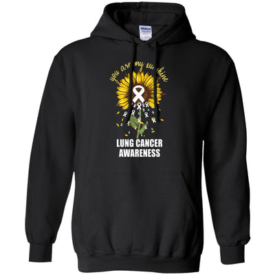 You Are My Sunshine Lung Cancer Awareness-T-Shirt & Hoodie-Pullover Hoodie-Black