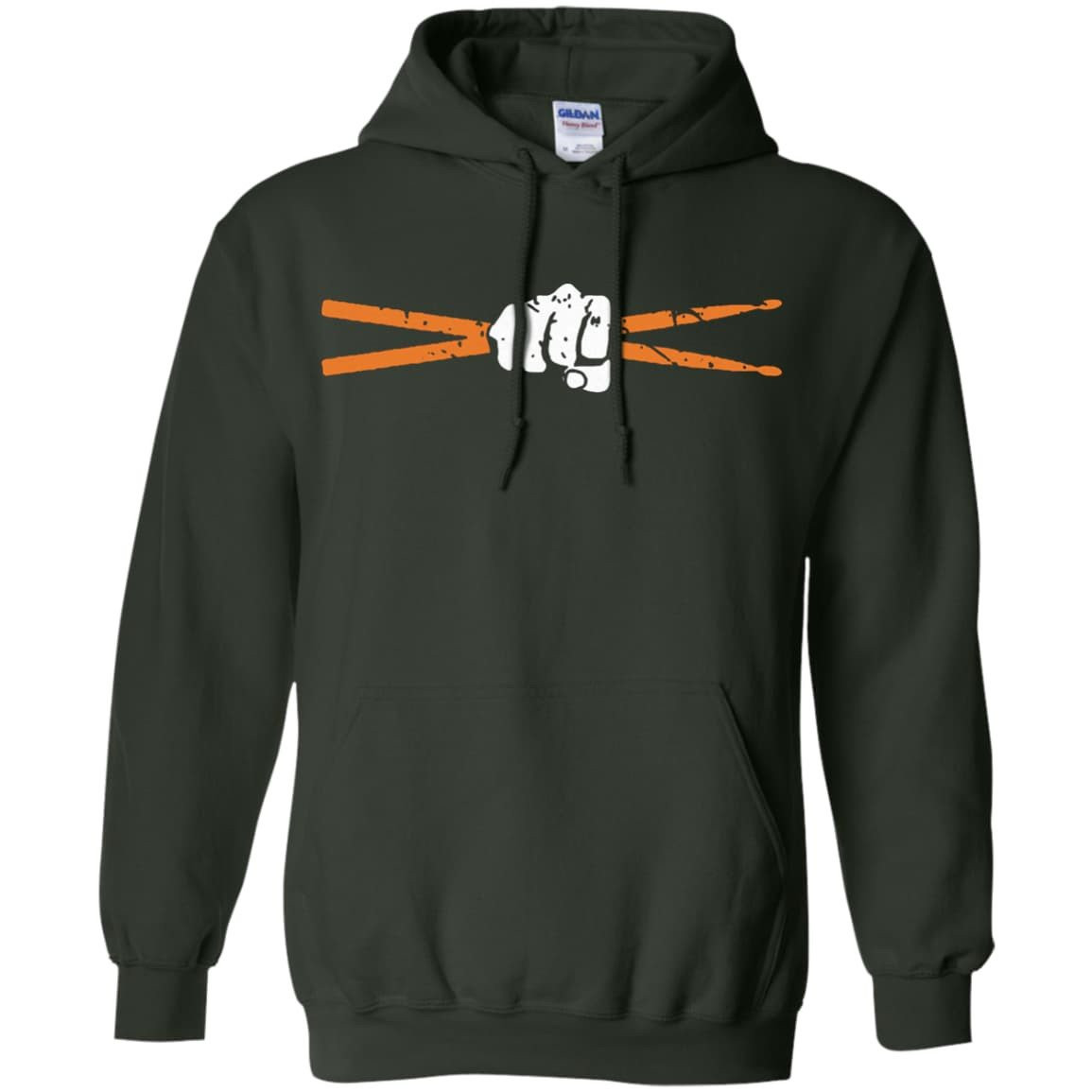 Drumsticks Drummer Awesome Music Lover Musician-T-Shirt & Hoodie-Pullover Hoodie-Forest Green