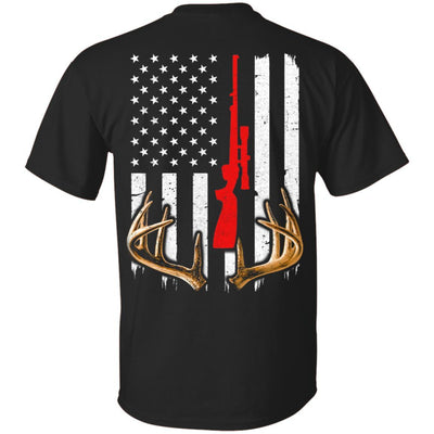 Bow Deer Hunting US Flag Deer Hunter-T-Shirt & Hoodie-Classic T-Shirt-Black