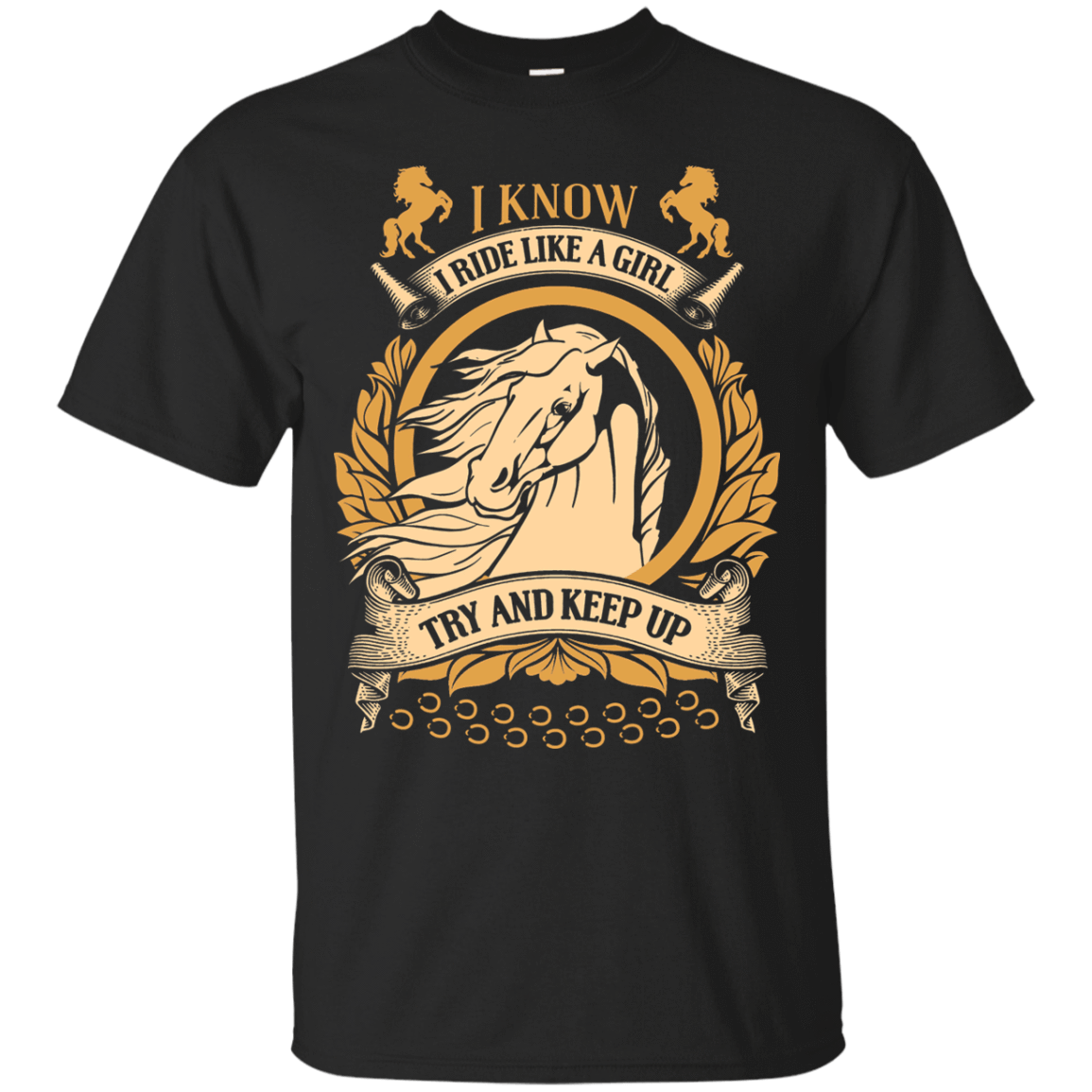 I Ride Like A Girl Try To Keep Up-T-Shirt & Hoodie-Classic T-Shirt-Black