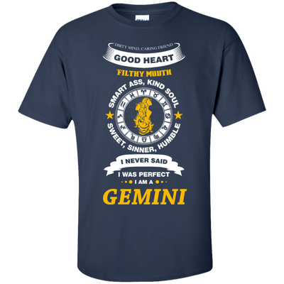 I Never Said I Was Perfect I Am A GEMINI-T-Shirt & Hoodie-Classic T-Shirt-Navy