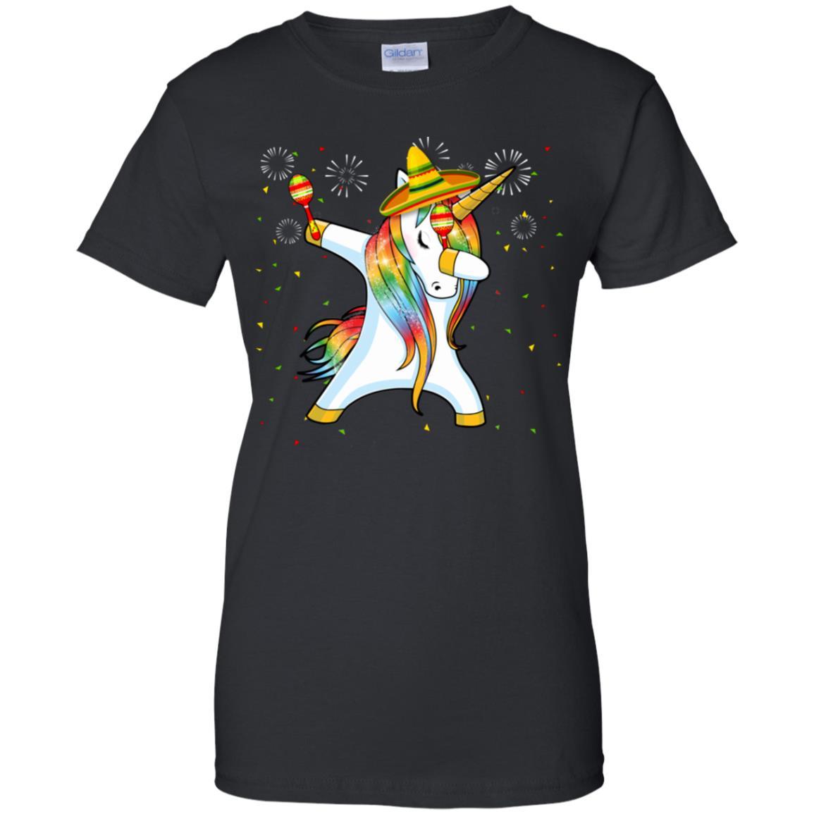 Unicorn Dabbing Cinco De Mayo Kids Gifts-T-Shirt & Tank Top-Women's T-Shirt-Black