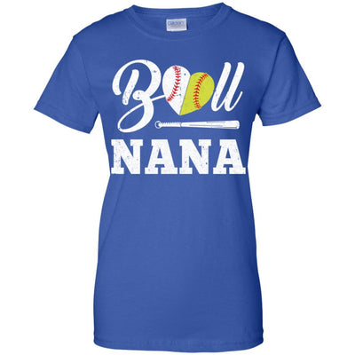 Funny Ball Nana Softball Baseball Mothers Day Gifts-T-Shirt & Tank Top-Women's T-Shirt-Royal