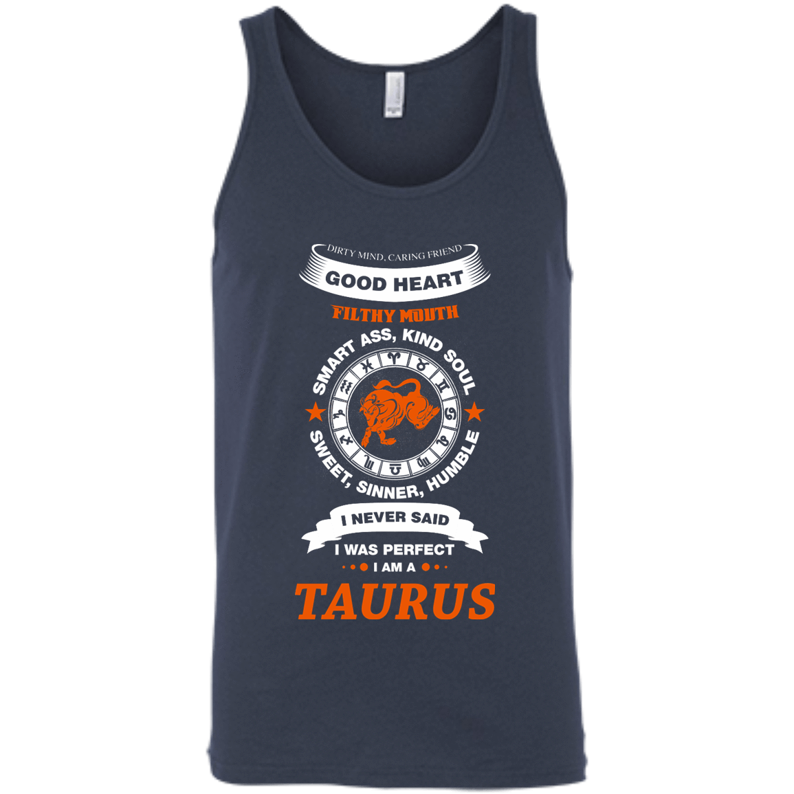 I Never Said I Was Perfect I Am A TAURUS-T-Shirt & Hoodie-Unisex Tank-Navy
