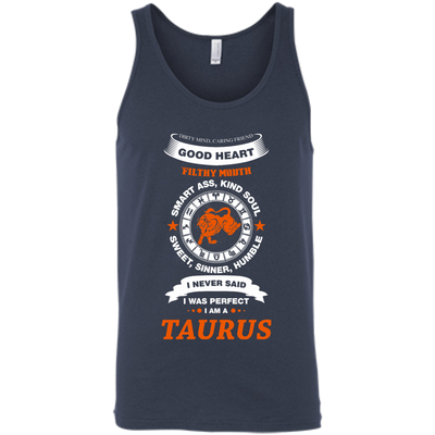 I Never Said I Was Perfect I Am A TAURUS-T-Shirt & Hoodie-Unisex Tank-Navy