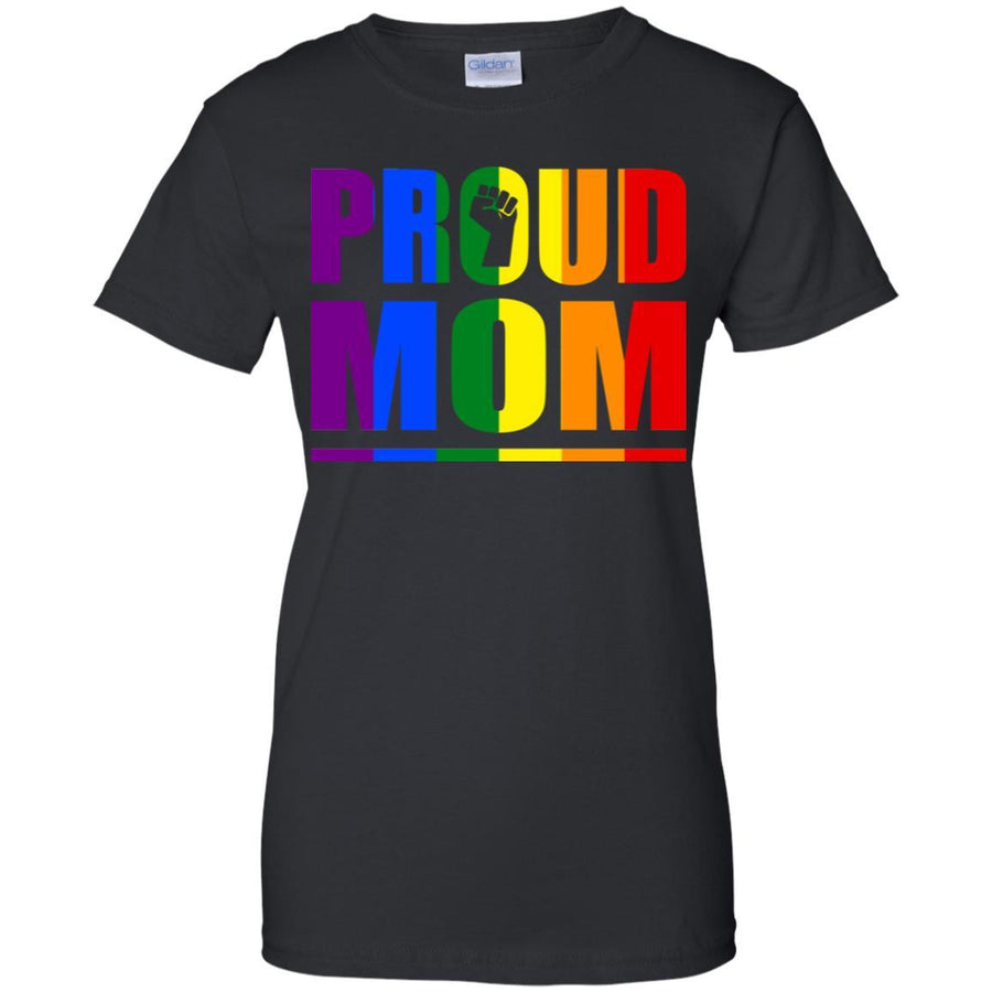 Proud Mom Lesbian Pride Month LGBT-T-Shirt & Hoodie-Women's T-Shirt-Black