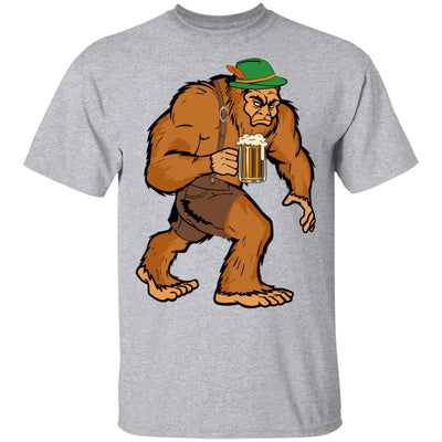 German Bigfoot Drinking Beer Funny Oktoberfest 2019-T-Shirt & Hoodie-Classic T-Shirt-Sport Grey