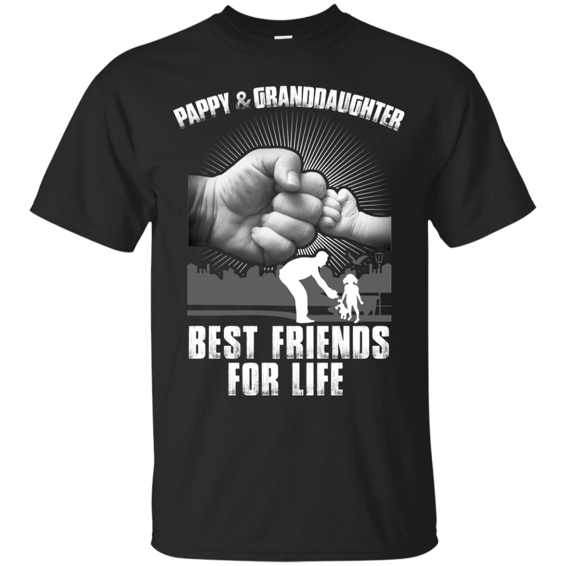 Pappy And Granddaughter Best Friends For Life-T-Shirt & Sweatshirt-Classic T-Shirt-Black
