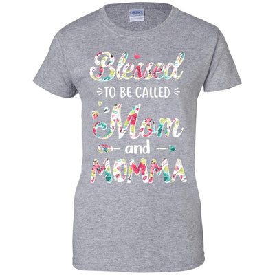 Mothers Day Gifts Blessed To Be Called Mom And Momma-T-Shirt & Hoodie-Women's T-Shirt-Sport Grey