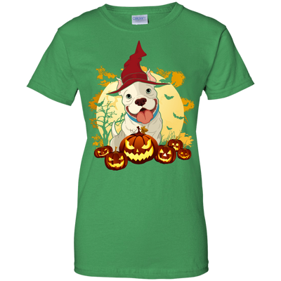 Pitbull Halloween Pumpkin-T-Shirt & Hoodie-Women's T-Shirt-Irish Green