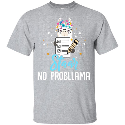 STAAR Test Day Llama For Students Teacher Youth-Youth Shirt-Youth T-Shirt-Sport Grey