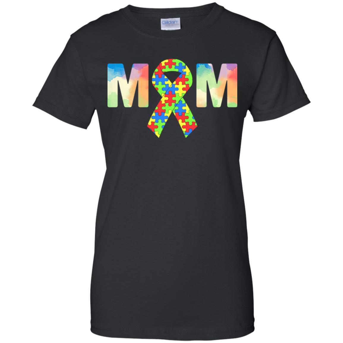 Autism Mom Support Awareness Autistic Parents Gifts-T-Shirt & Hoodie-Women's T-Shirt-Black