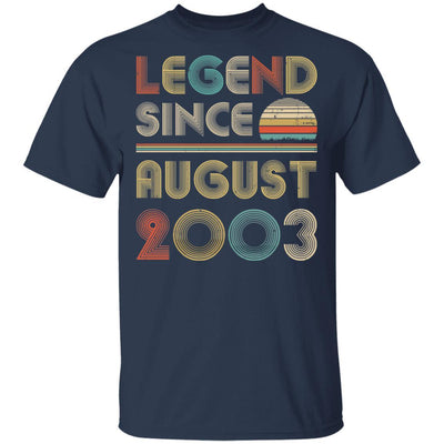 Legend Since August 2003 Vintage 18th Birthday Gifts-T-Shirt & Hoodie-Classic T-Shirt-Navy